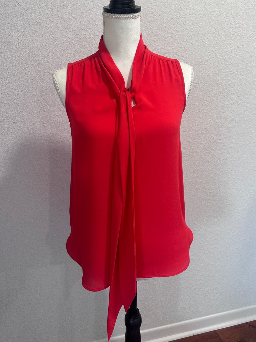 J. Crew Red Sleeveless Tie-Neck Camisole
